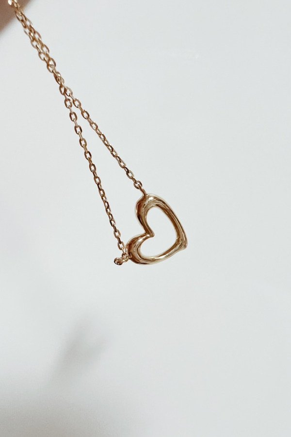 ココットパリルビーハートネックレスk10 ココットパリルビーハートネックレスk10